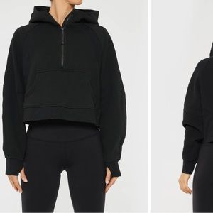 Lulu cropped scuba half zip